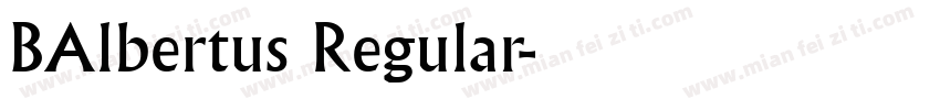 BAlbertus Regular字体转换